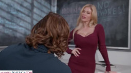 MyFirstSexTeacher - Busty professor, Casca Akashova, helps take care of her student's boner by taking his cock on her de